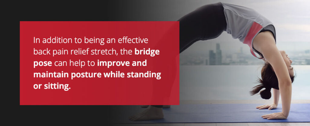 bridge stretch for middle back pain